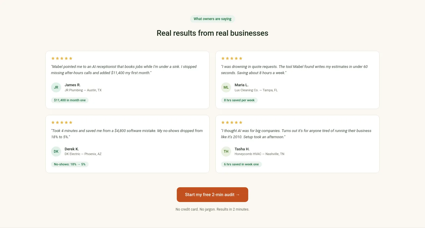 meetmabel.ai Pricing section