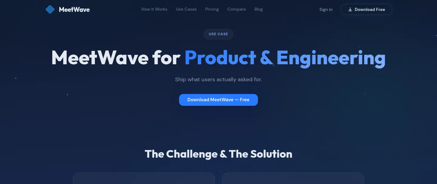 meetwave.io Hero section