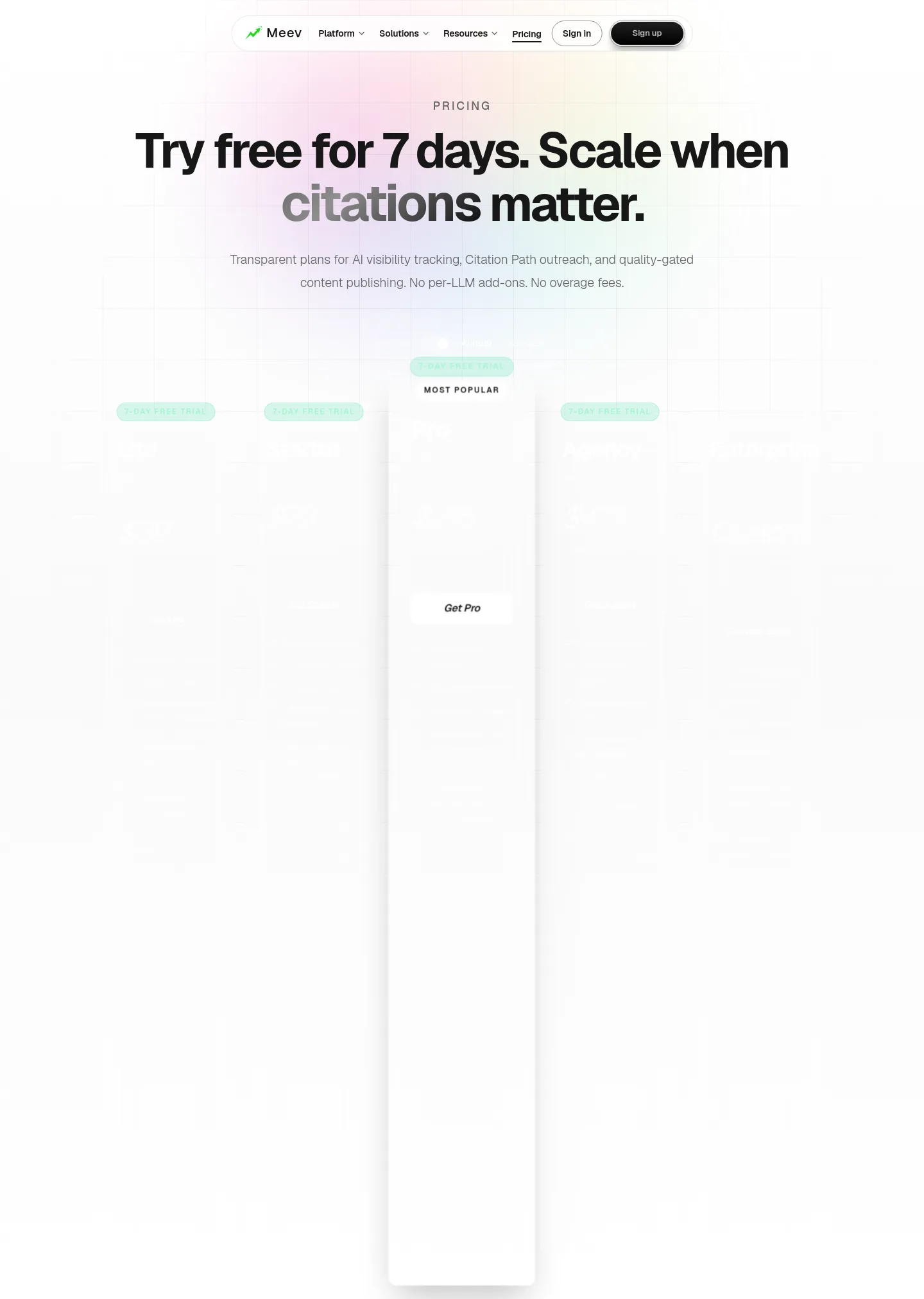 meev.ai Hero section