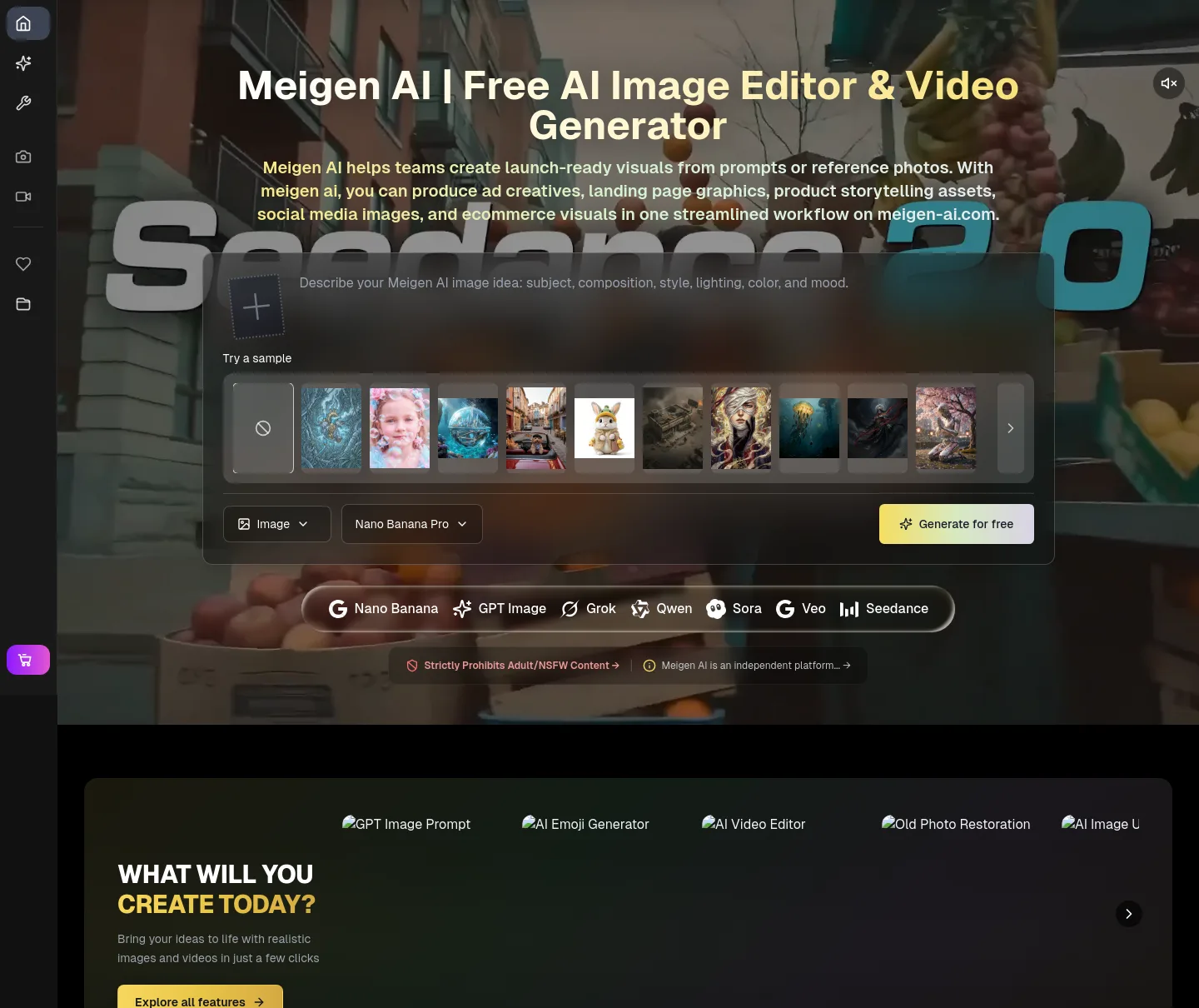 meigen-ai.com Hero section
