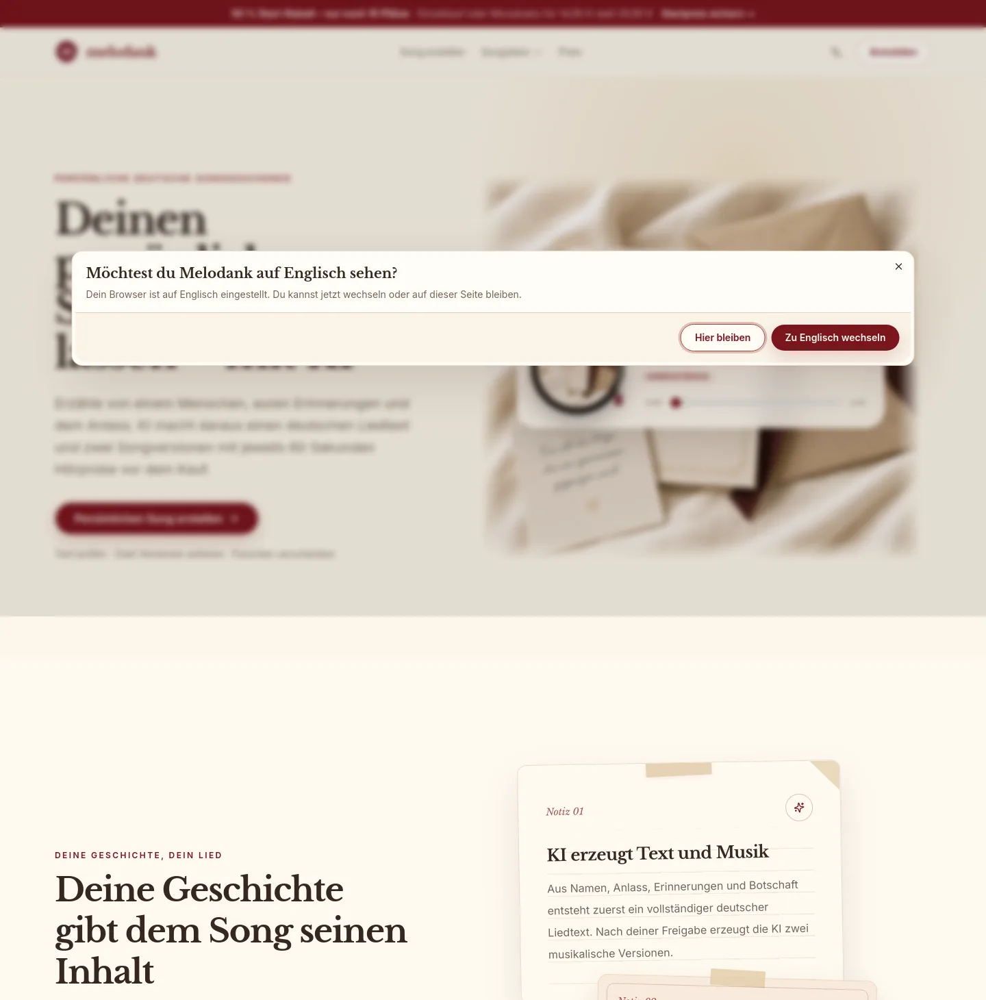 melodank.com — a measured funnel