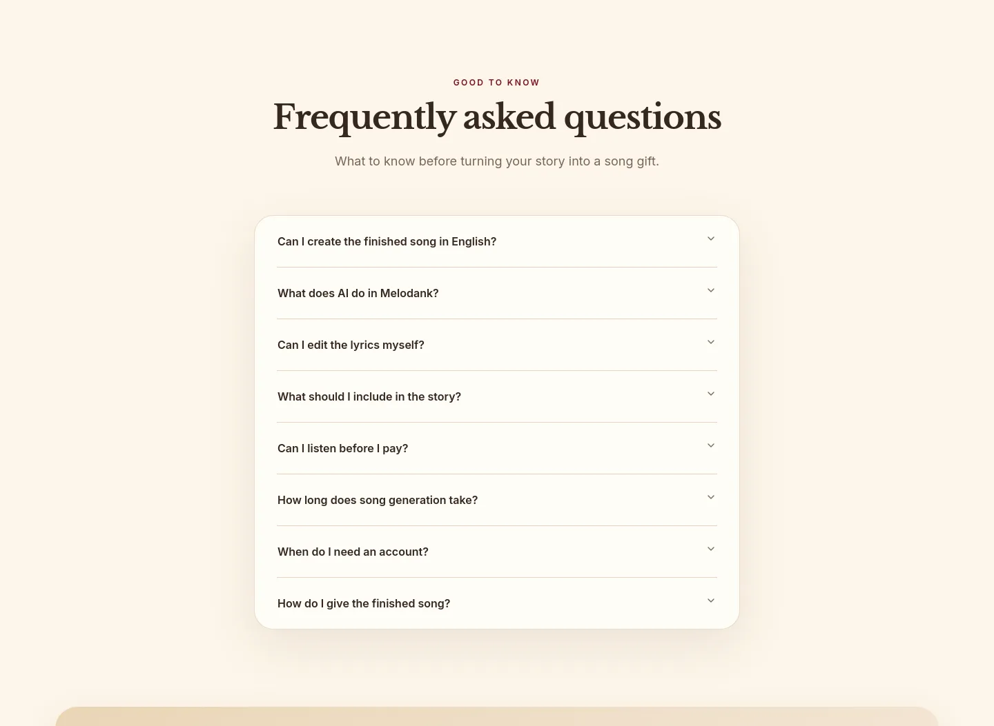 melodank.com — FAQ