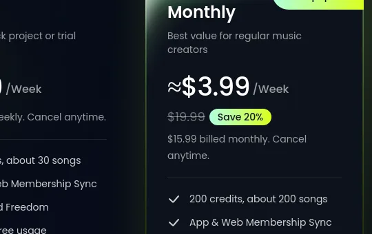 Price anchor element from melodycraft.app
