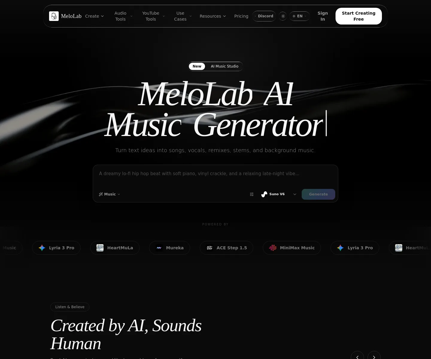 melolab.ai — Hero