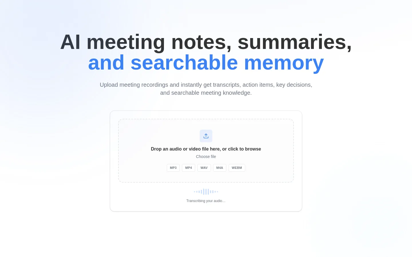 memovera.io Hero section