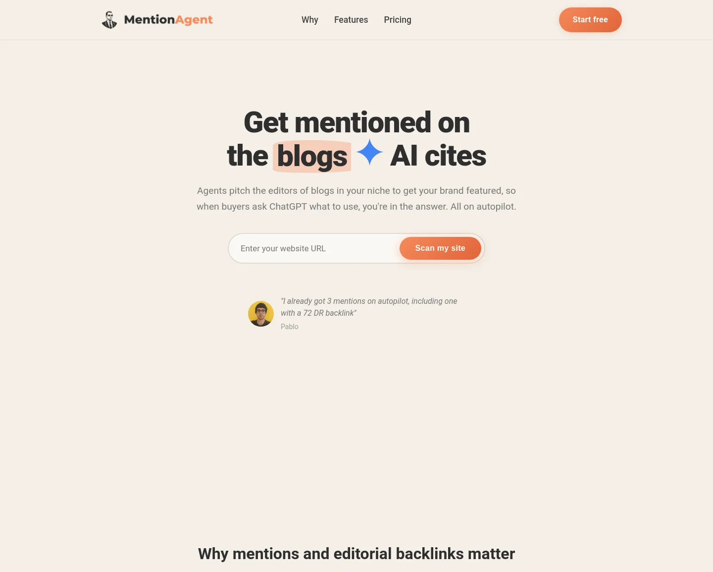 mentionagent.ai — Hero