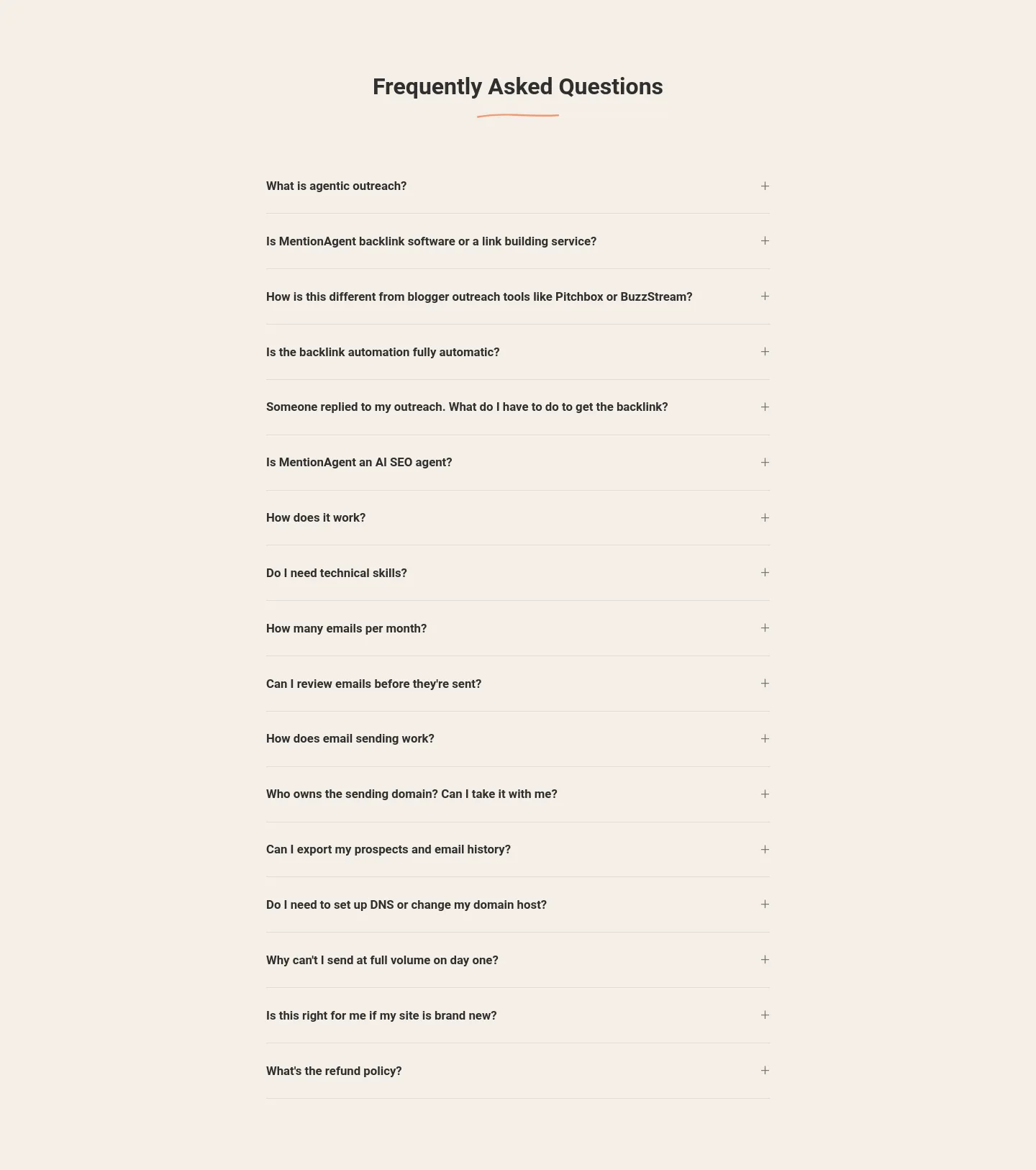 mentionagent.ai FAQ section