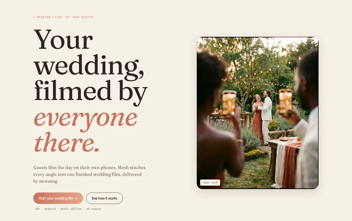 meshtogether.app Hero section