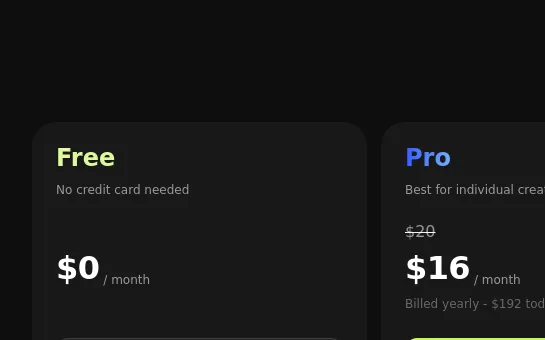 No credit card element from meshy.ai