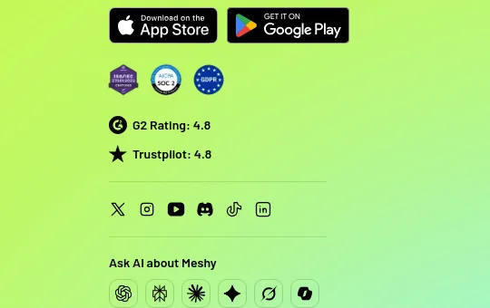 Rating element from meshy.ai