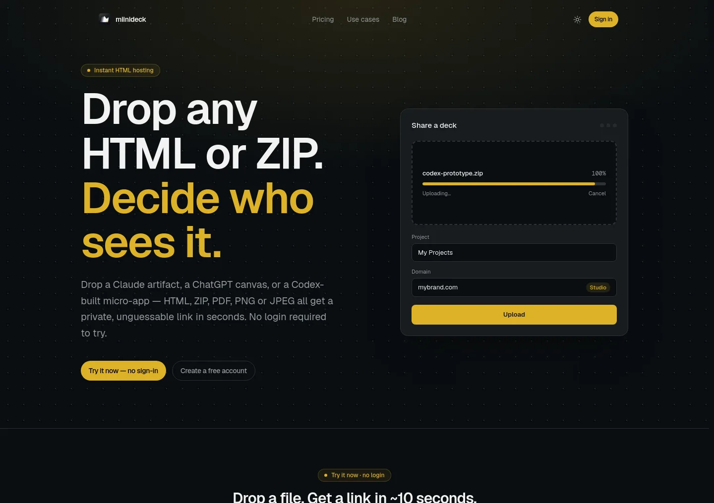 miinideck.com — Hero