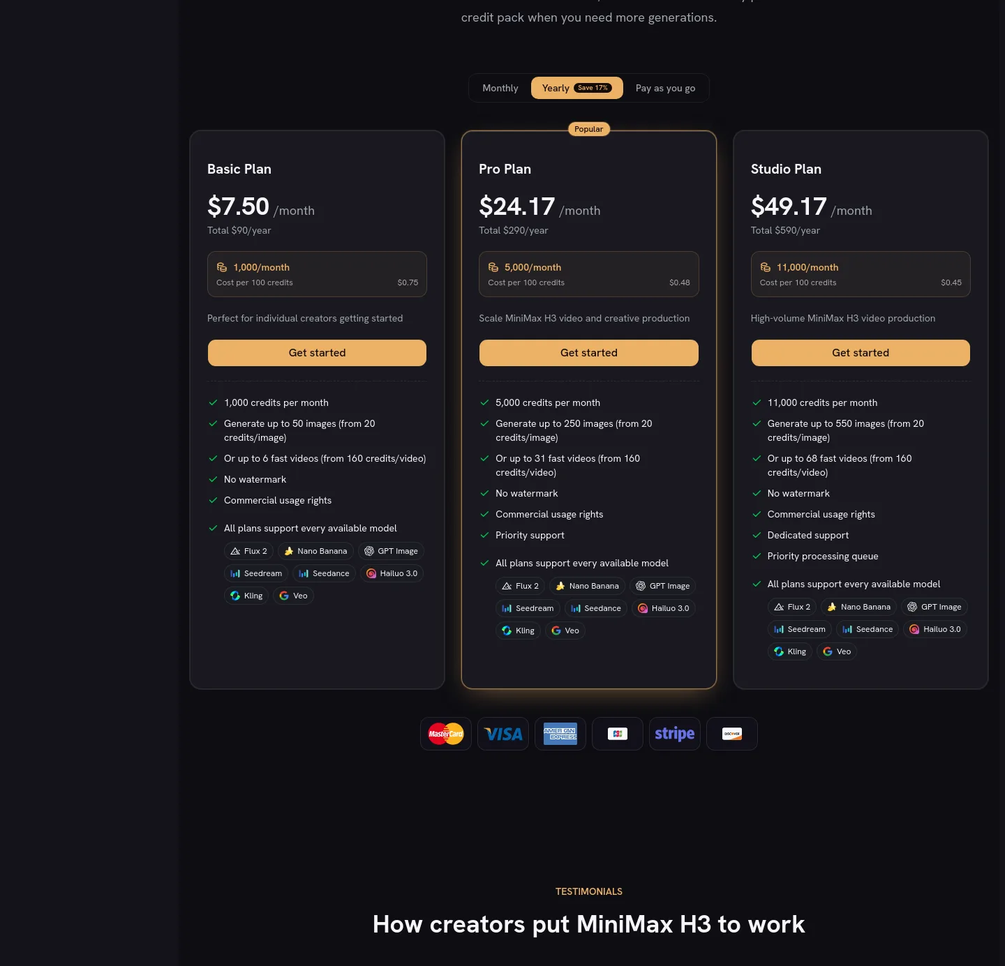 minimax-h3.io — Pricing