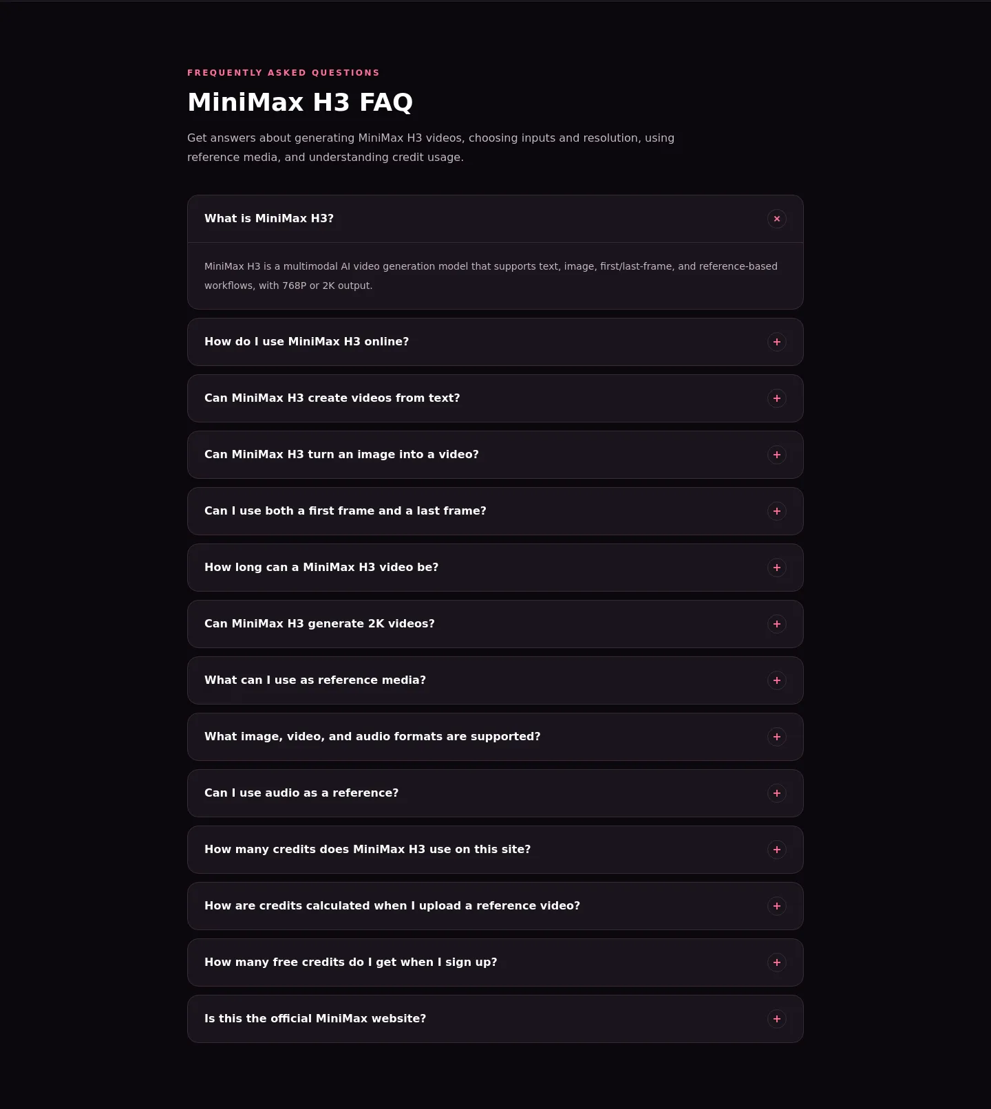 minimax-h3.com — FAQ