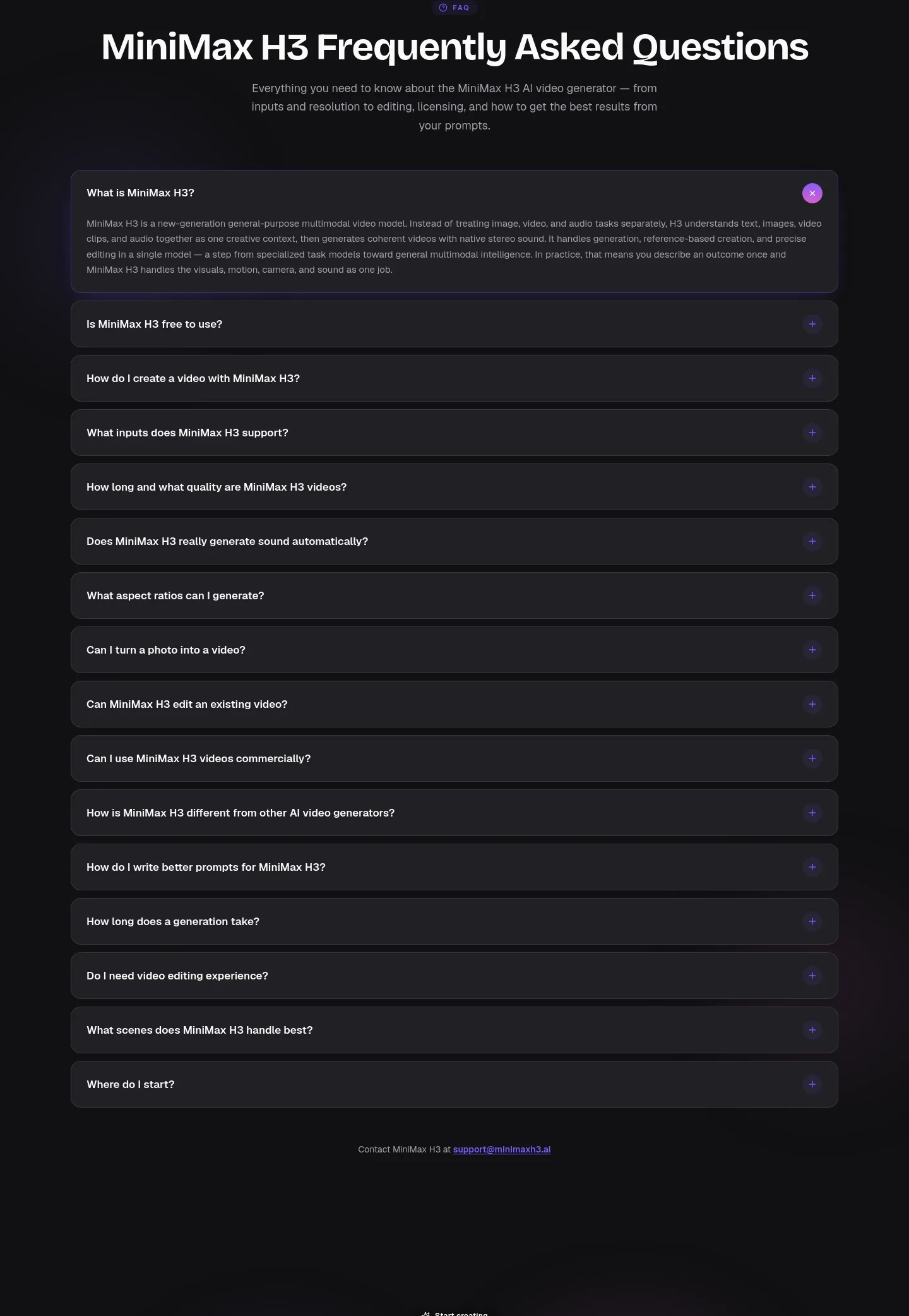 minimaxh3.ai — FAQ