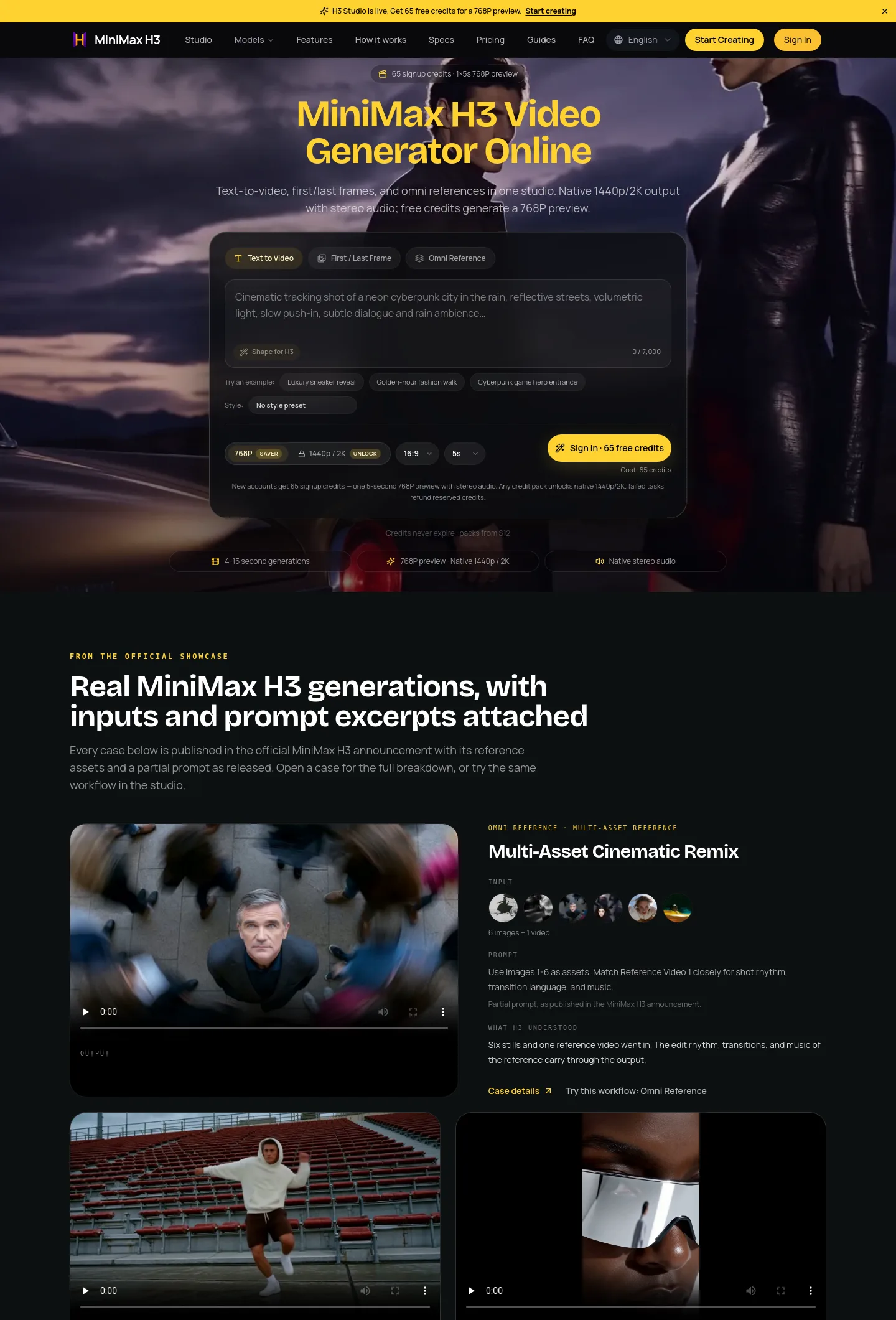 minimaxh3.app — Hero + Logo Wall + Pricing + FAQ