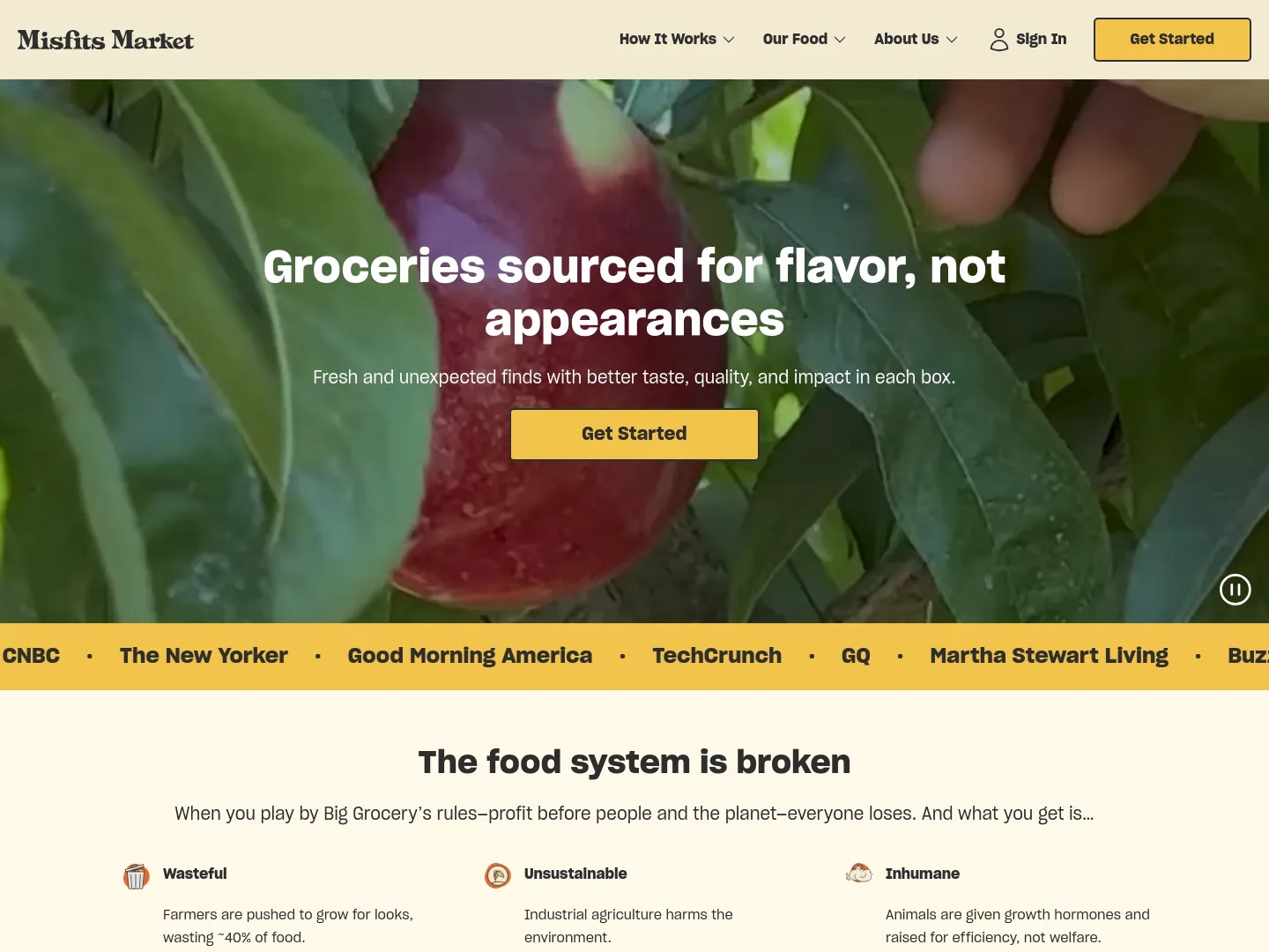 misfitsmarket.com — a measured funnel