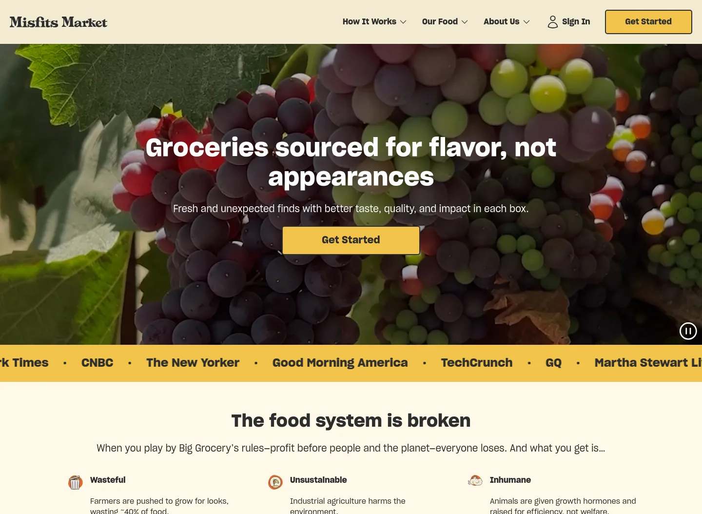 misfitsmarket.com — a measured funnel