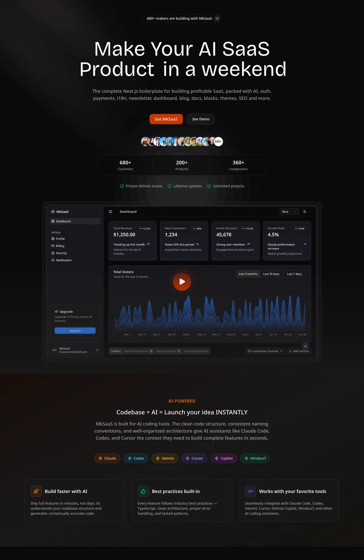 mksaas.com — Hero