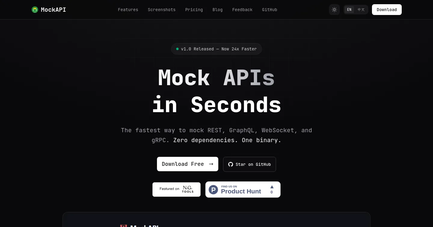 mockapi.work — a measured funnel