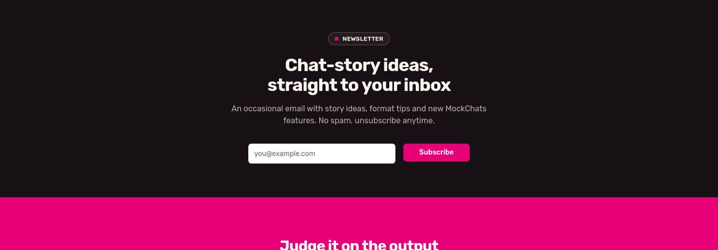 mockchats.com — Email Capture