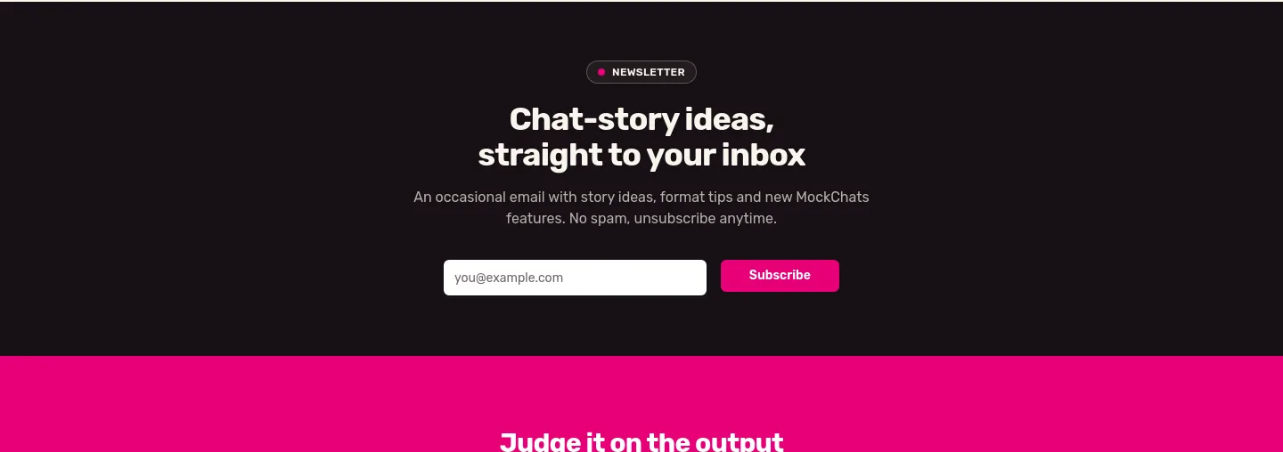 mockchats.com — Email Capture