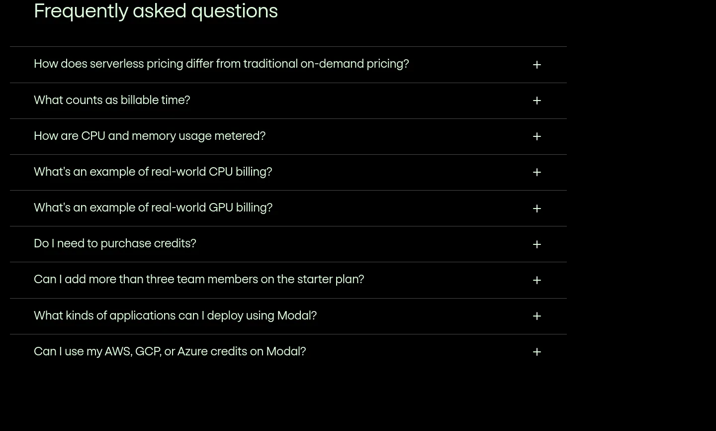 modal.com — FAQ