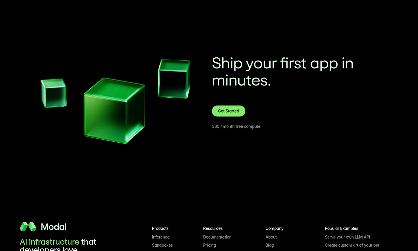 modal.com — CTA