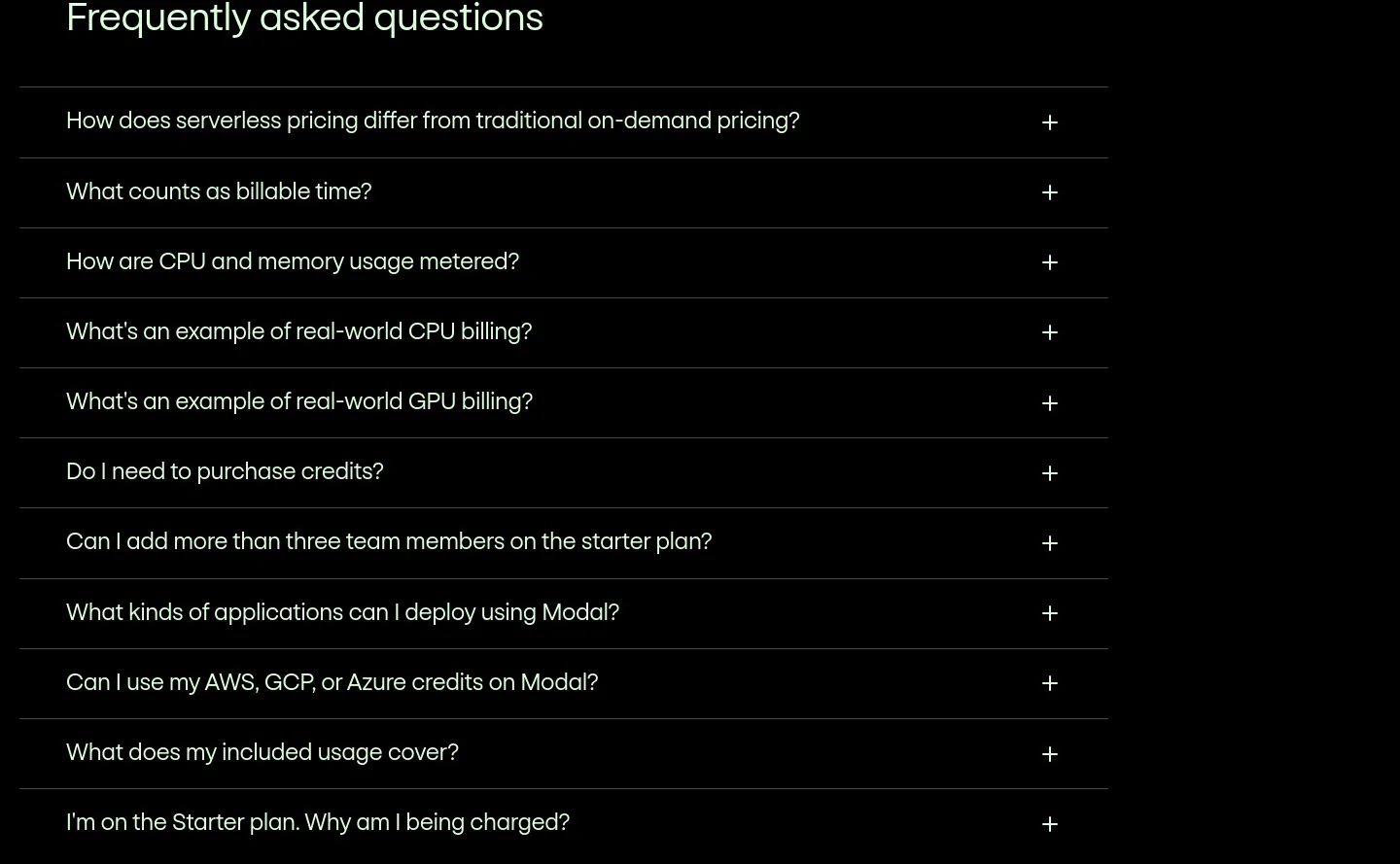 modal.com — FAQ
