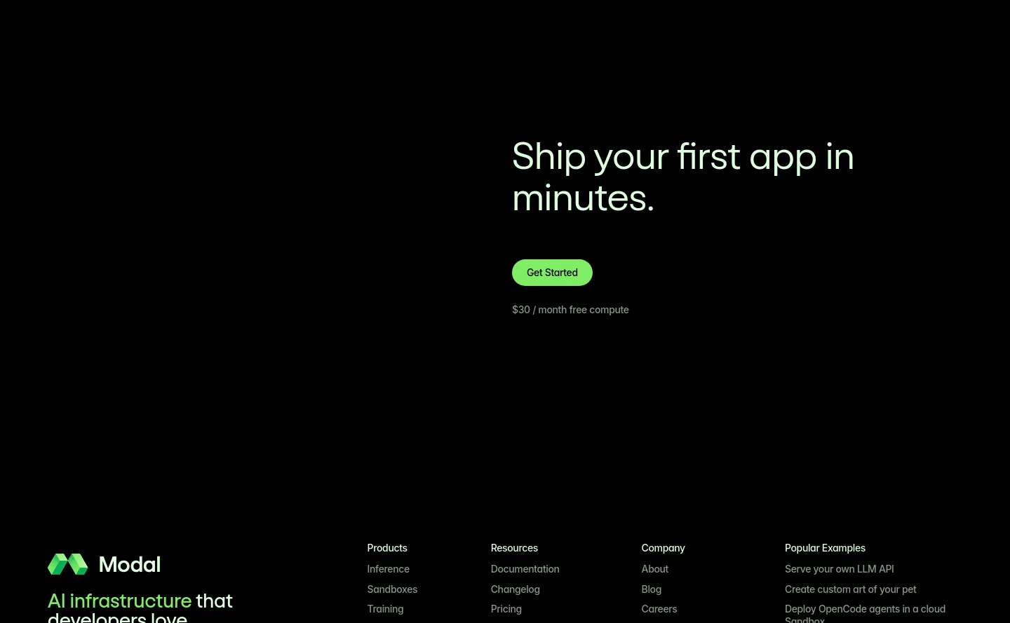 modal.com — CTA