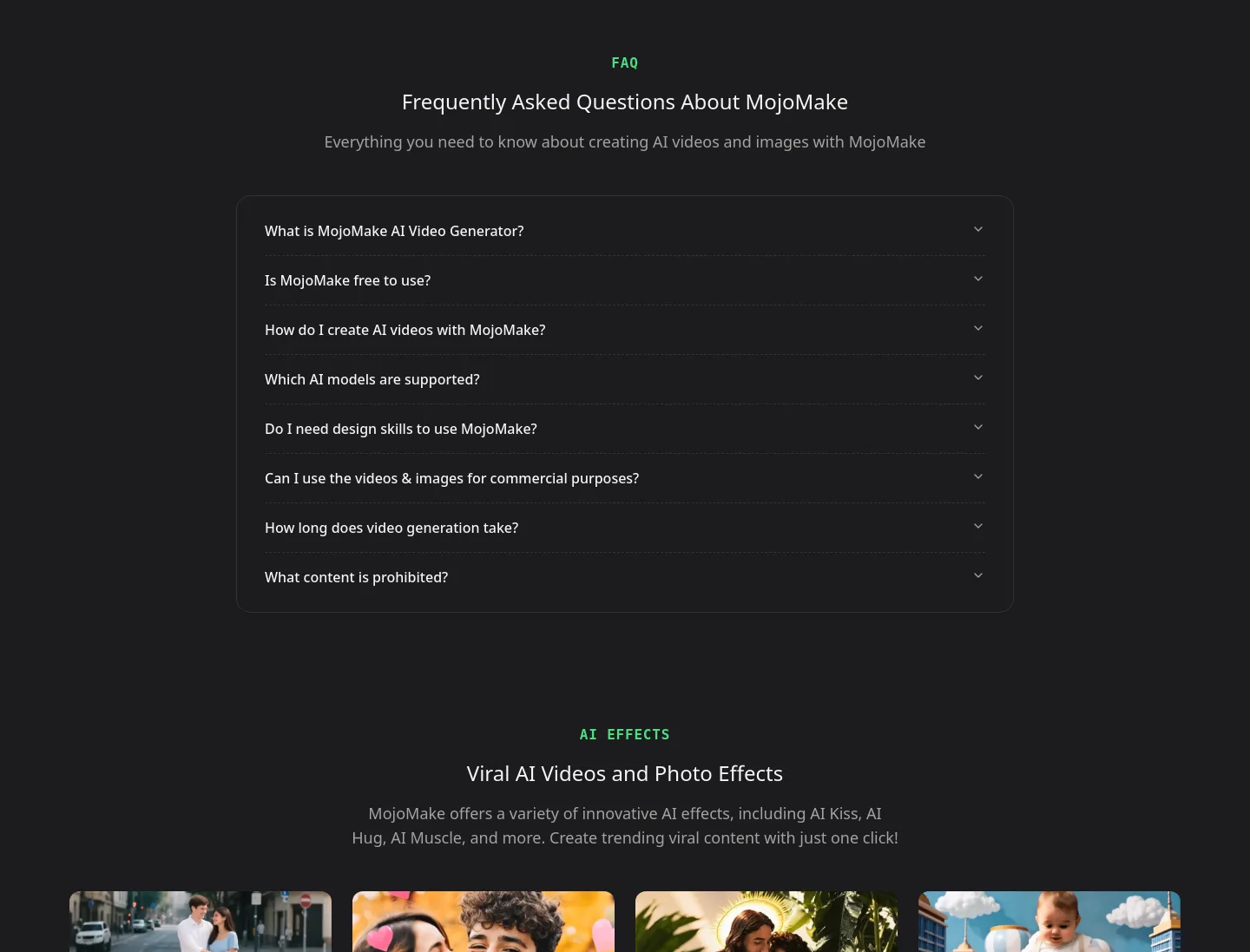 mojomake.com — FAQ