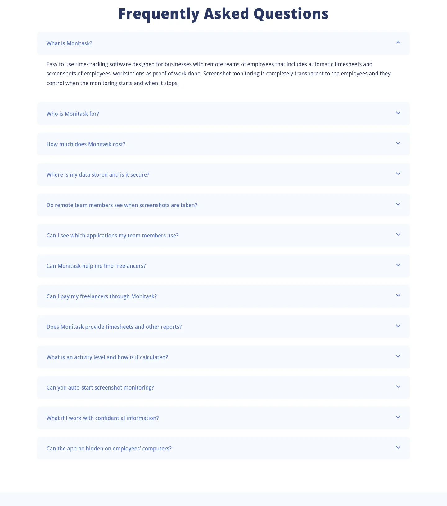 monitask.com — FAQ