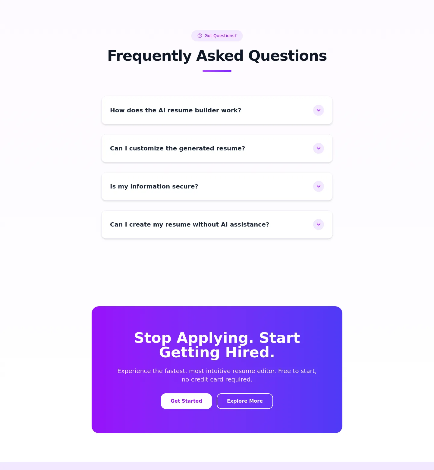 mooncv.com — FAQ