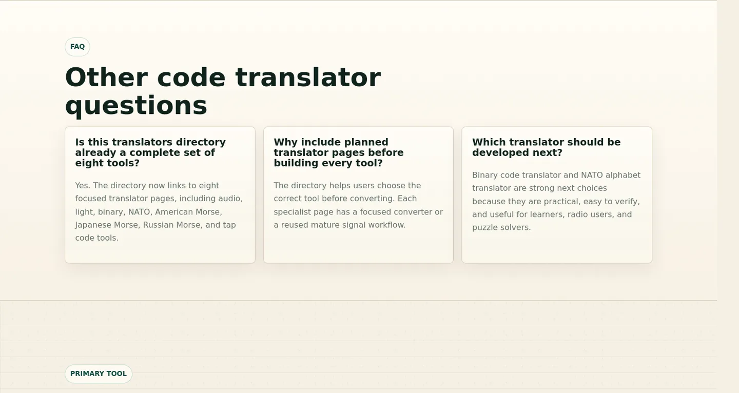 morsecodetranslator.run — FAQ