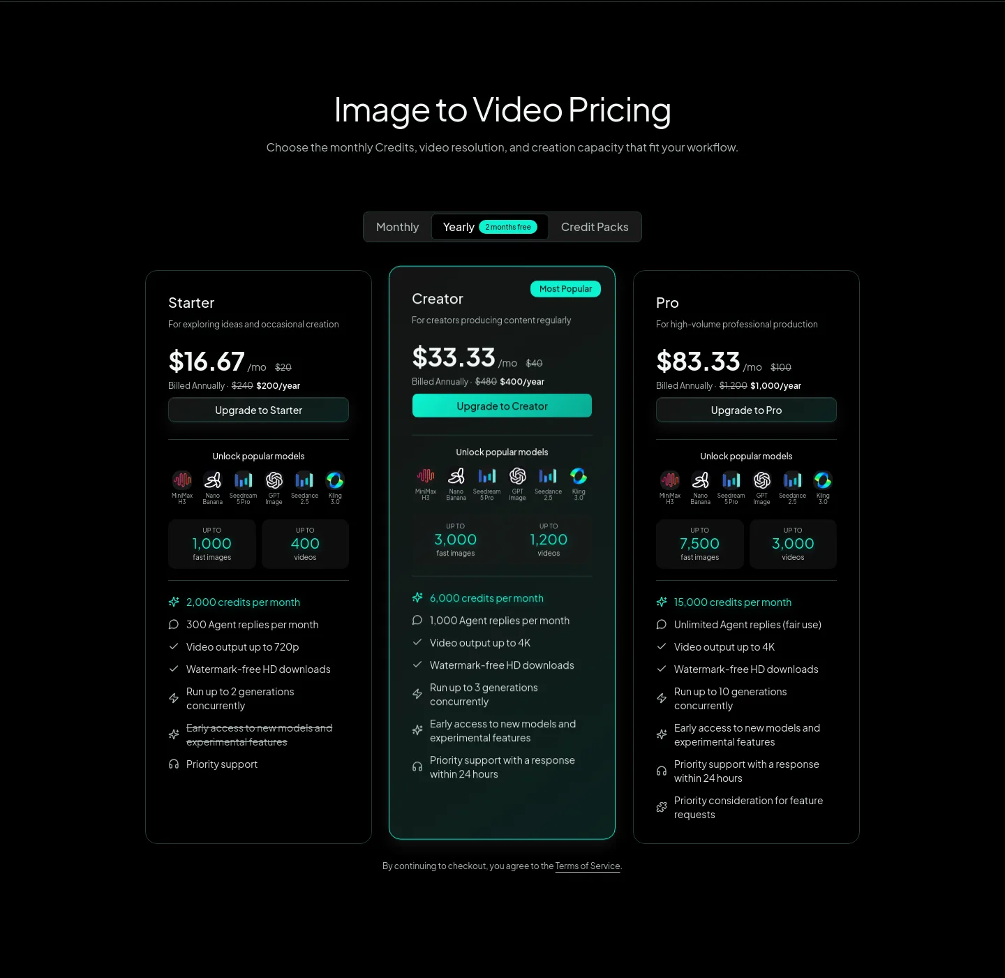 motiofy.ai Pricing section