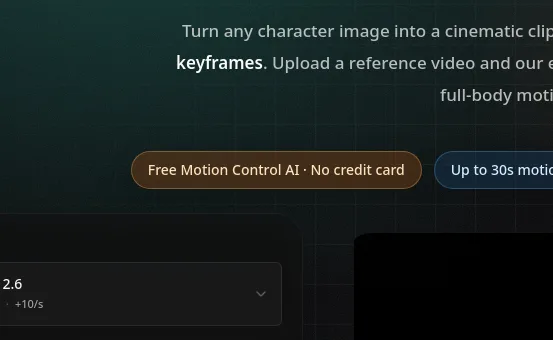 No credit card element from motion-control-ai.net