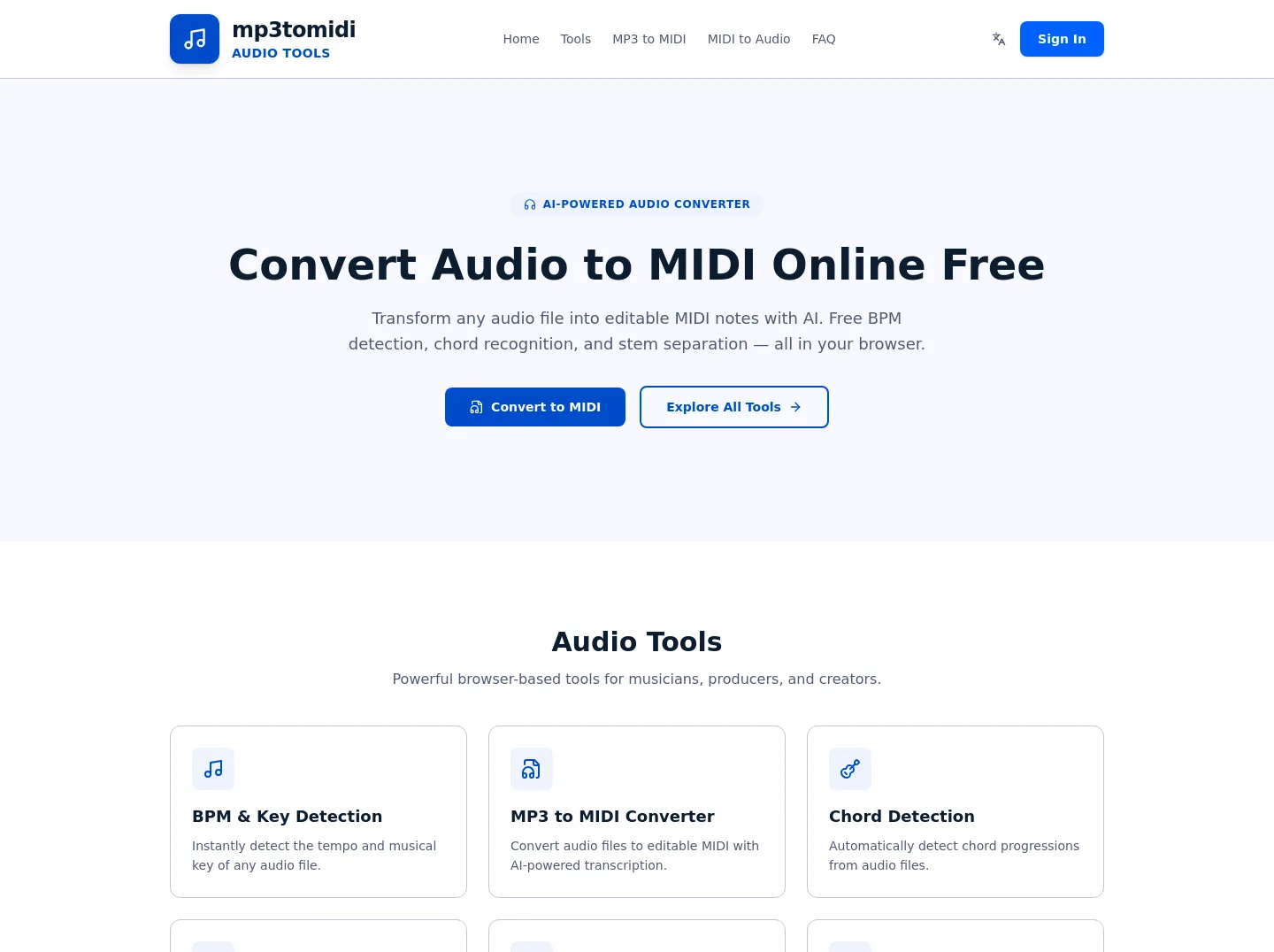 mp3tomidi.art — a measured funnel