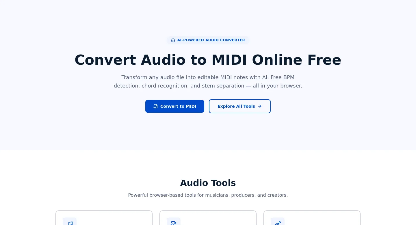 mp3tomidi.art — Hero