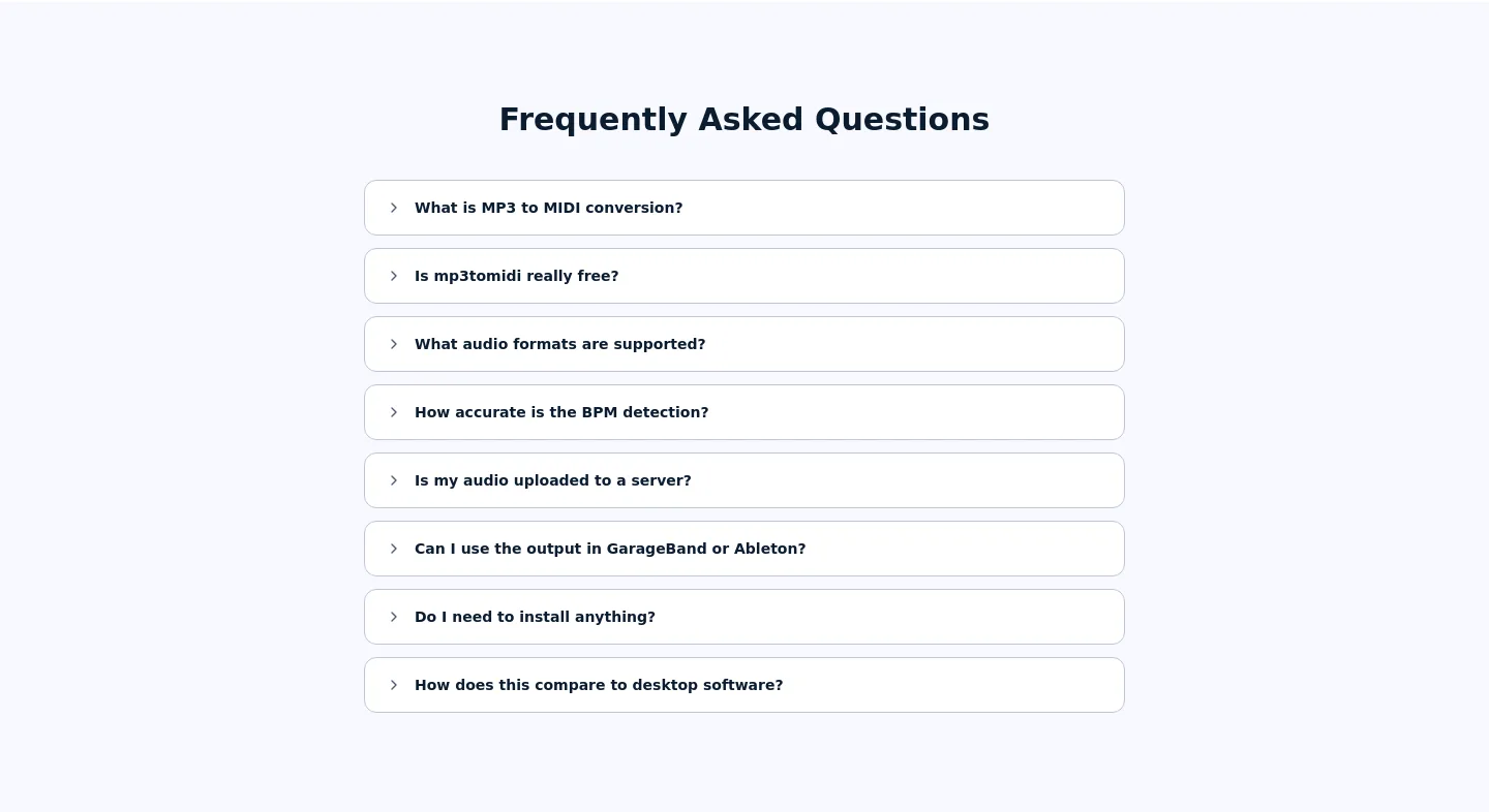 mp3tomidi.art — FAQ