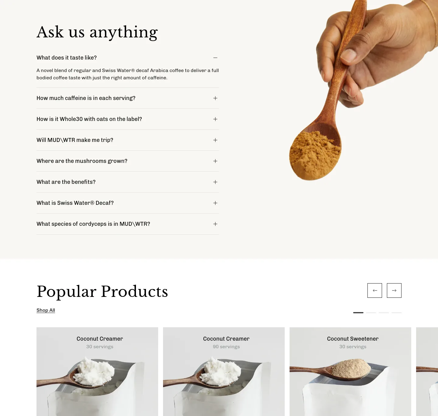 mudwtr.com FAQ section
