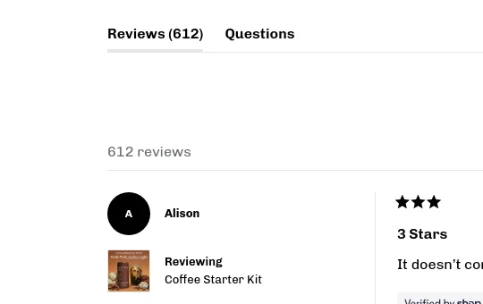 Rating element from mudwtr.com