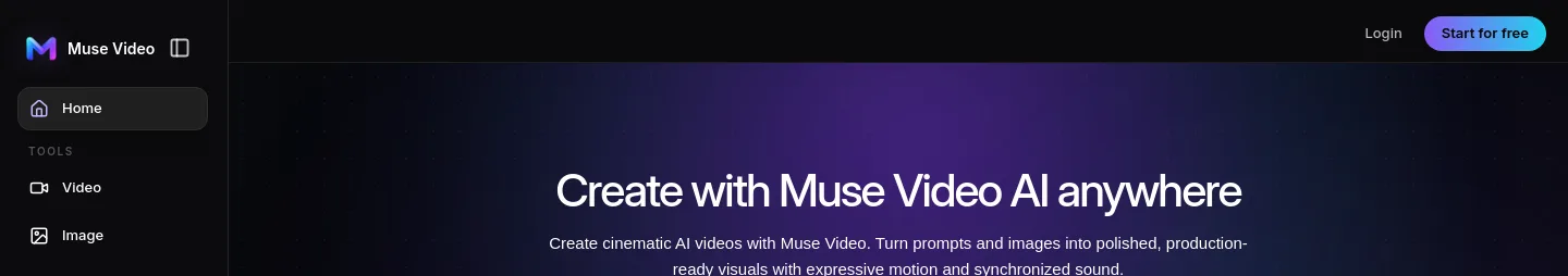 musevideo.io — a measured funnel