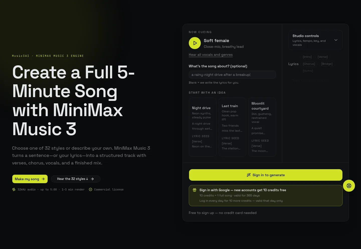 music3ai.com — Hero