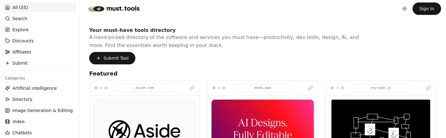 must.tools — a measured funnel