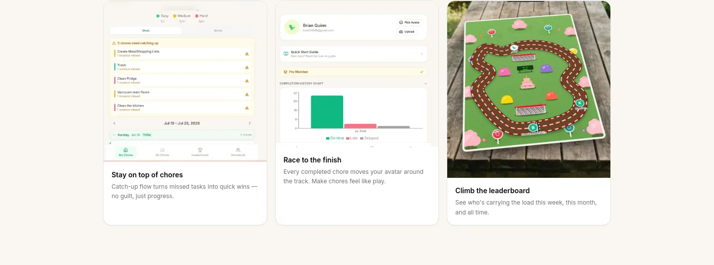 mychorecraft.com — a real Features section