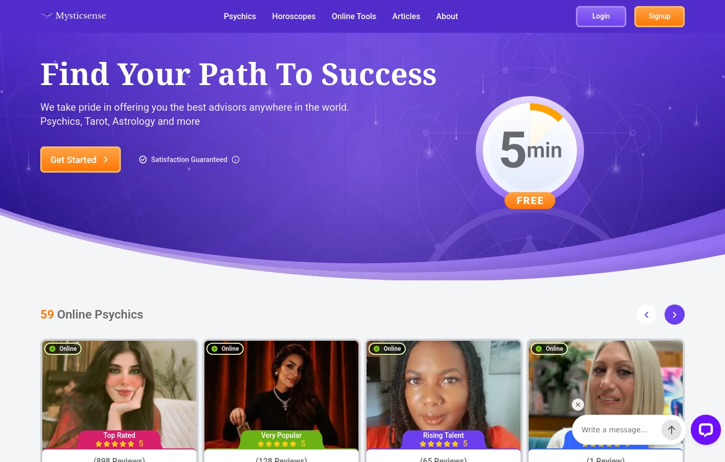 mysticsense.com — a measured funnel