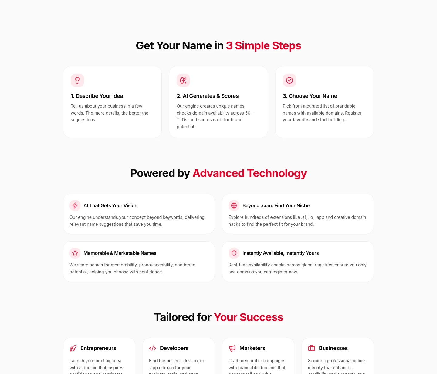 nametastic.com — Features