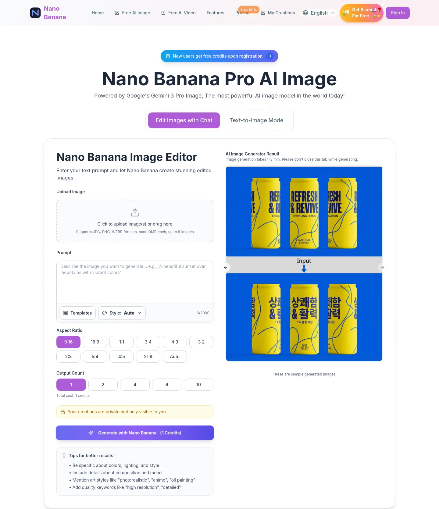 nanobanana-ai.org — a measured funnel