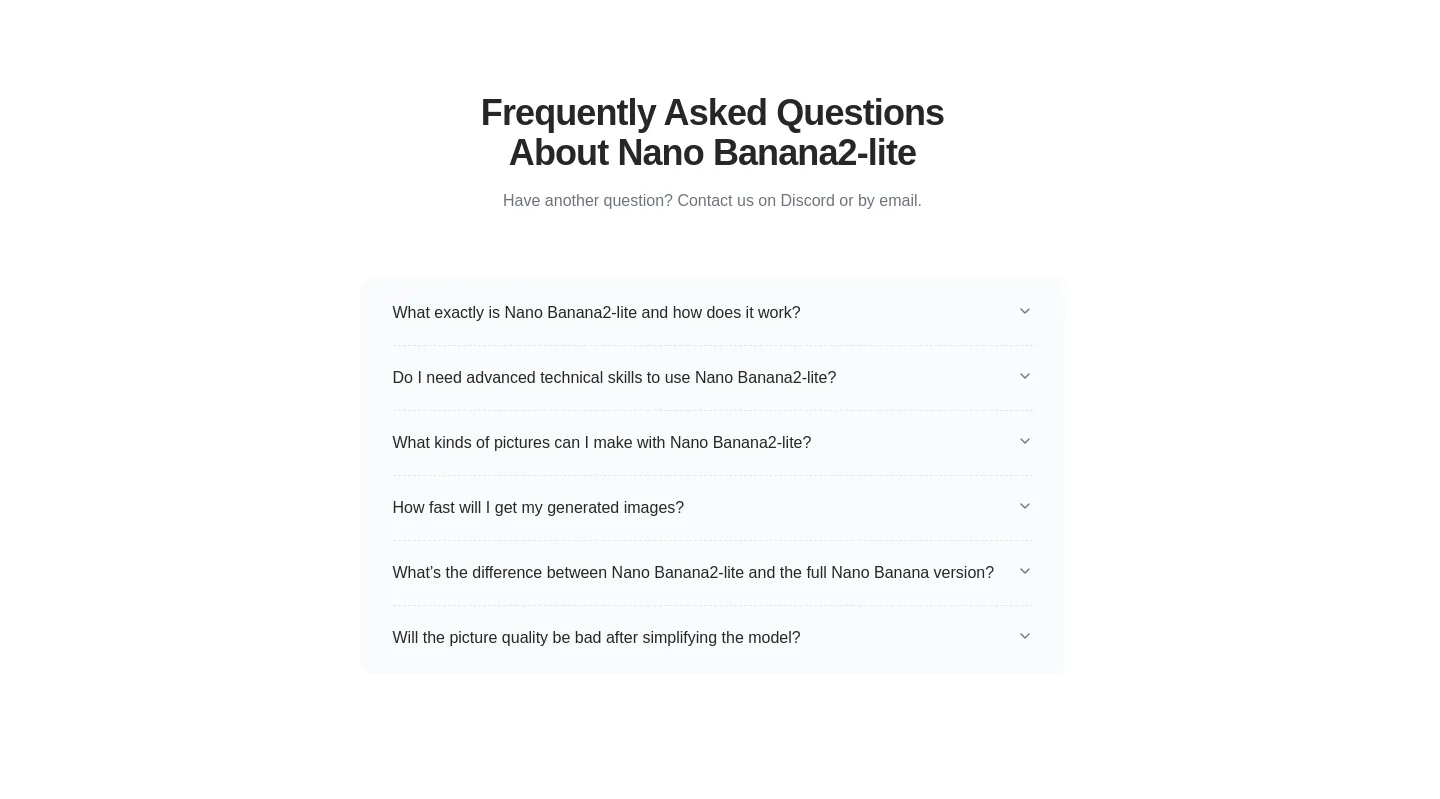 nanobanana2-lite.io FAQ section