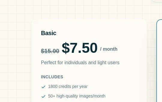 Price anchor element from nanobananalite.app