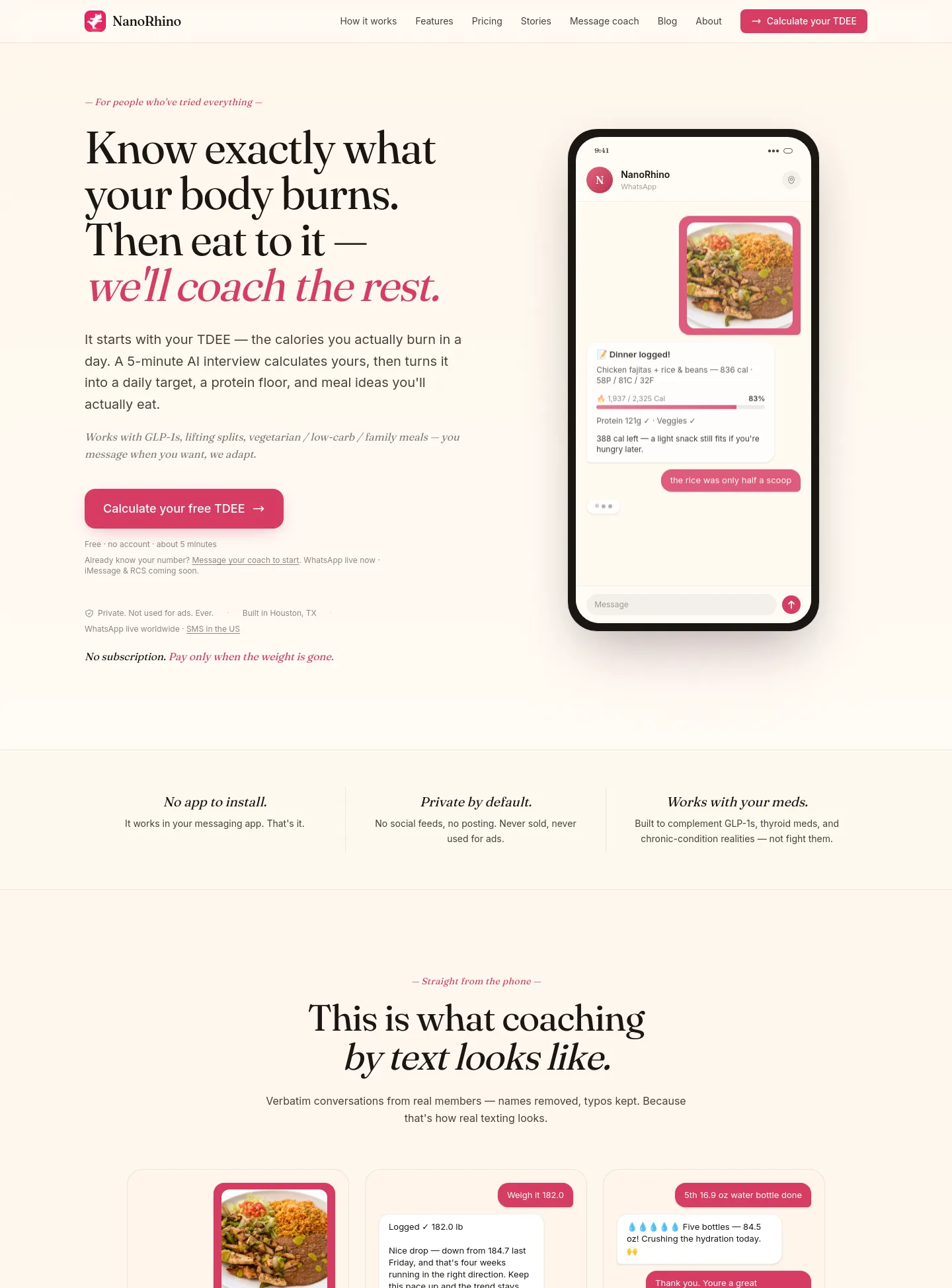 nanorhino.com — a measured funnel